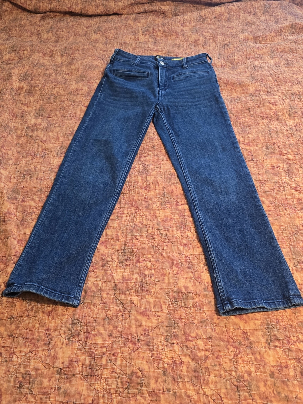 Maeve by Anthropologie The Essential Slim High-Rise Straight Jeans Welt Pockets